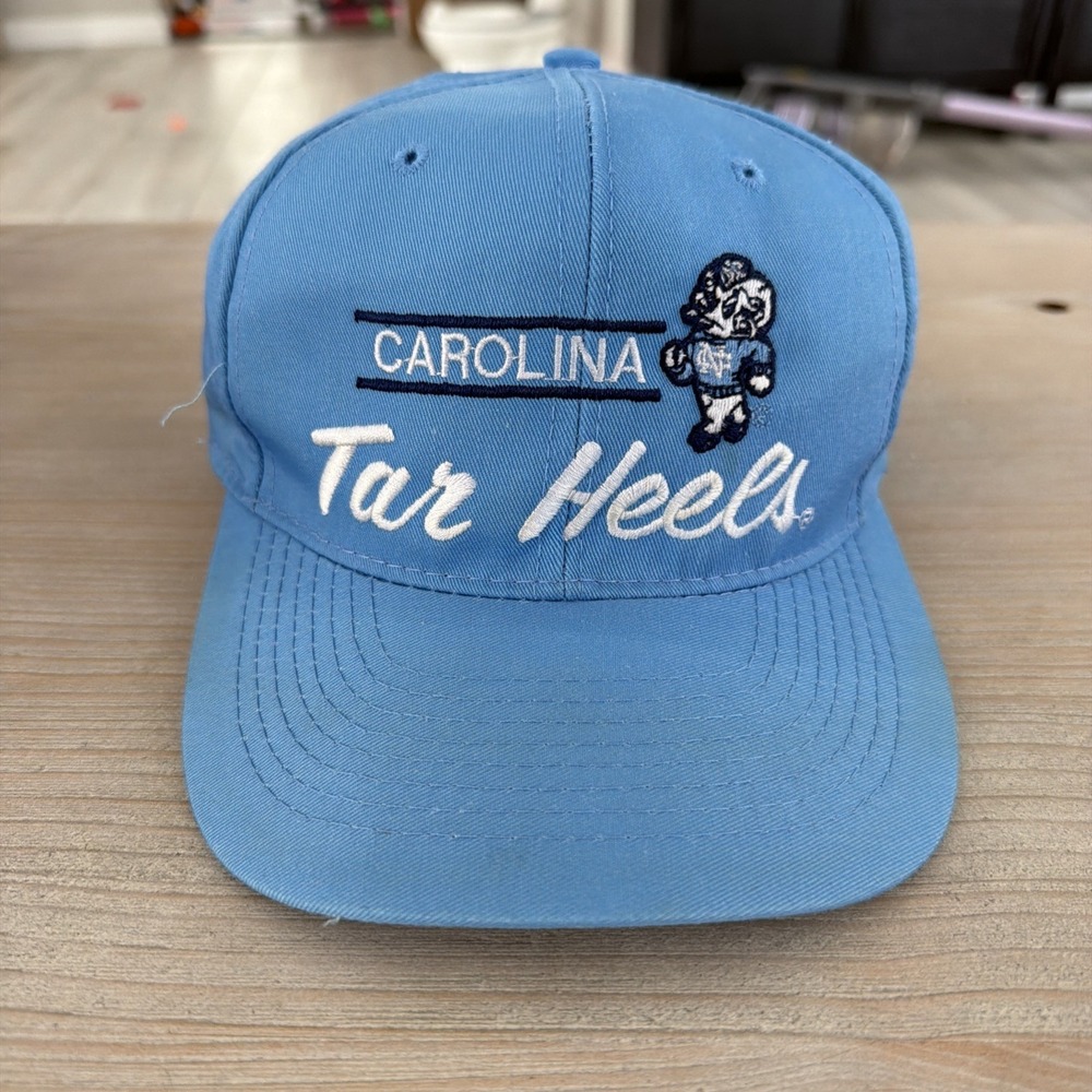 Vtg NCAA North Carolina Tar Heels American Needle Snapback Hat Big Logo